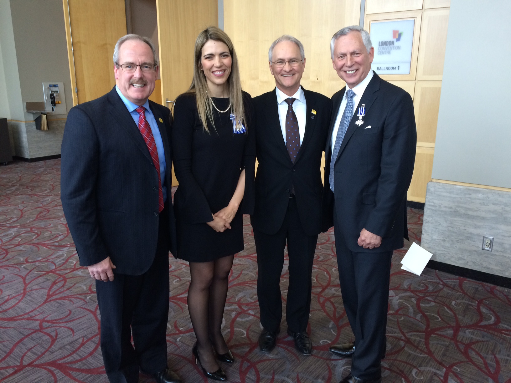 Pictured below from left to right: Mike Brown, COO of Oakville Hydro, Jessica DiSabatino, Rob Lister, CEO of Oakville Hydro and Rob Ellis